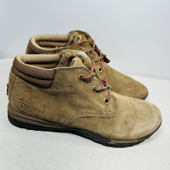 5.11 Pursuit Men\'s Chukka Boots Size 11 Dark Cayote Suede Tan main image 4
